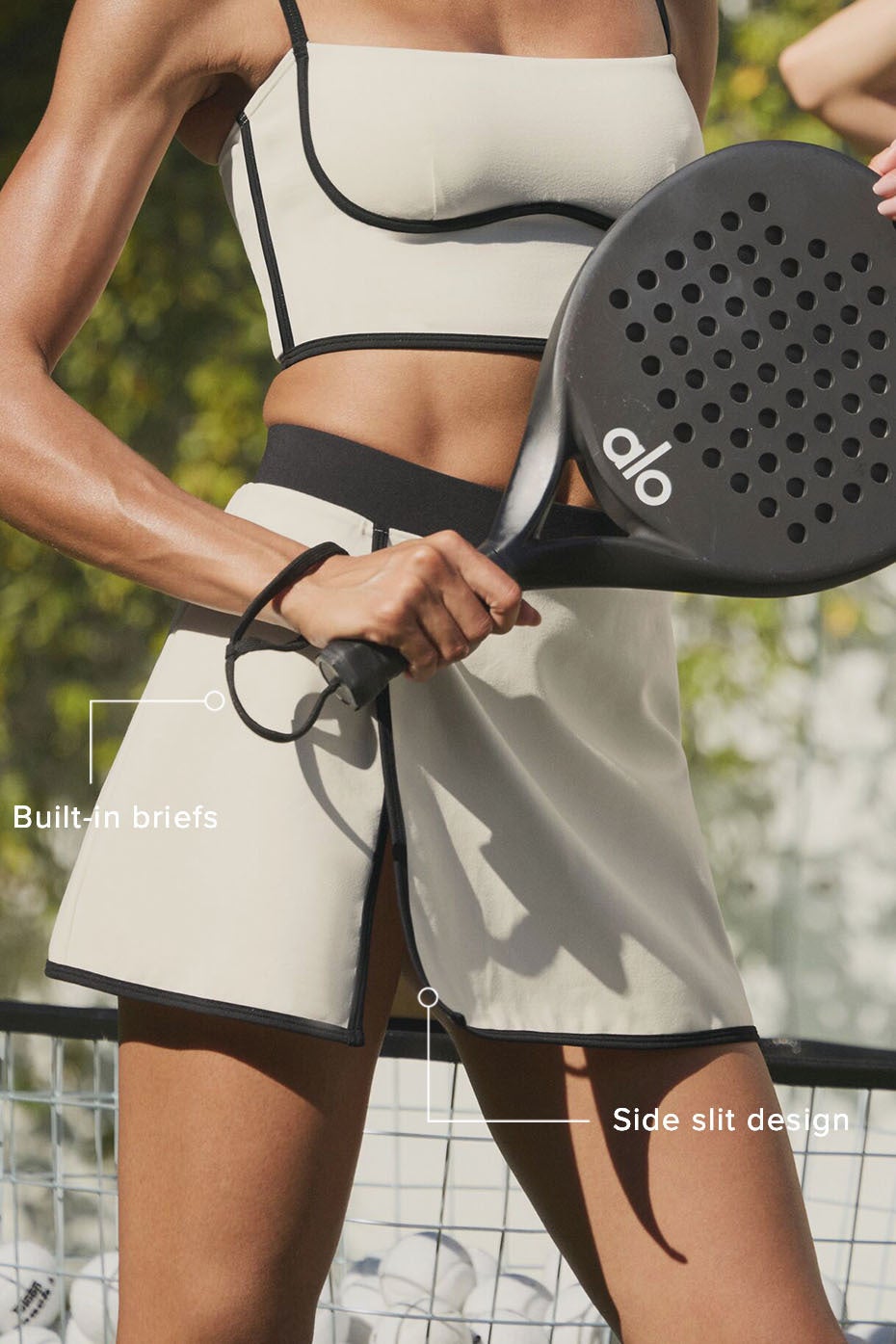 Airbrushed fitted tennis tank top with built-in bra