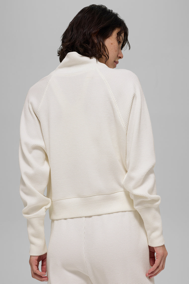 Waffle Weekend Escape high-neck long-sleeve sweater (NEW)