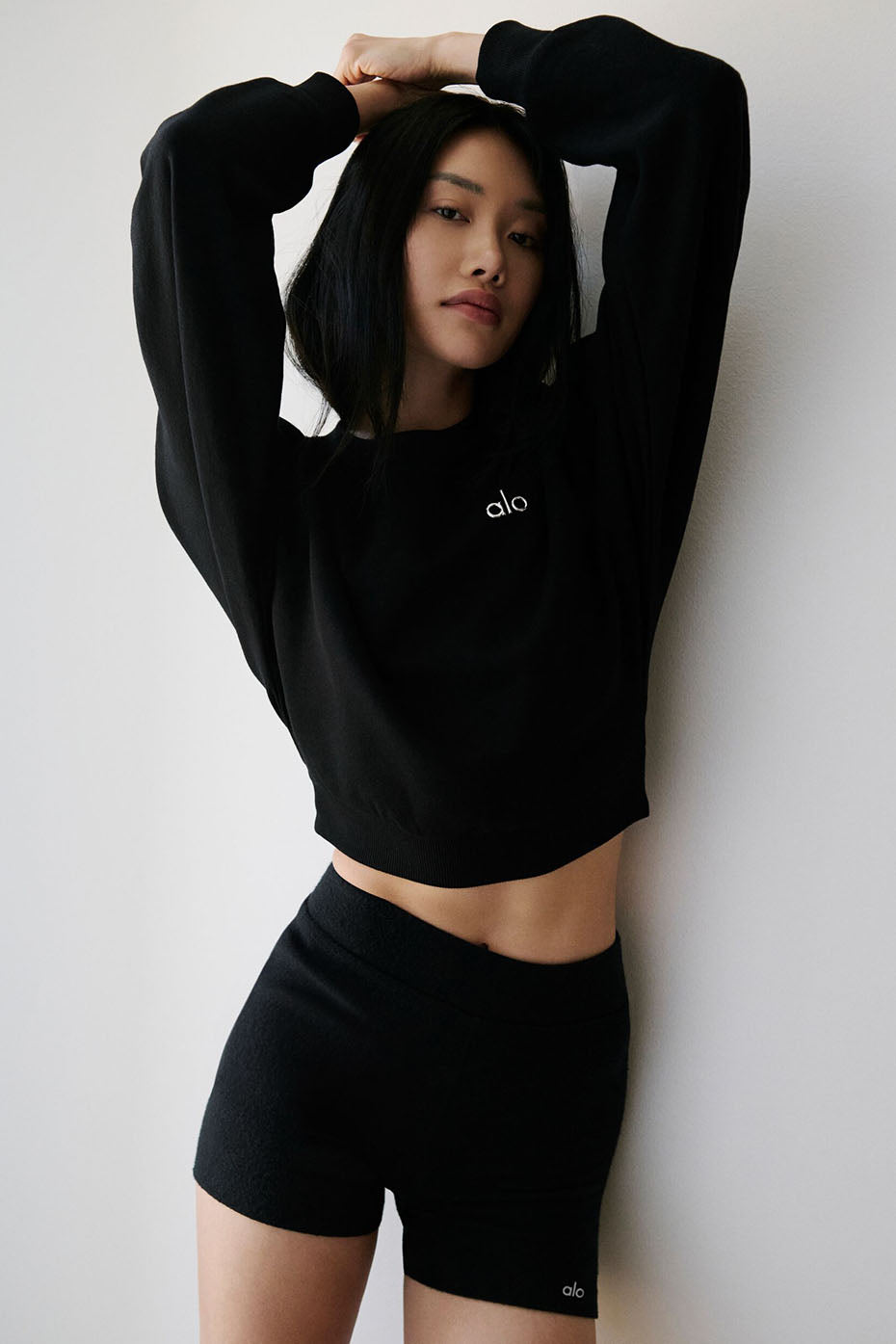 Accolade cropped crewneck sweatshirt