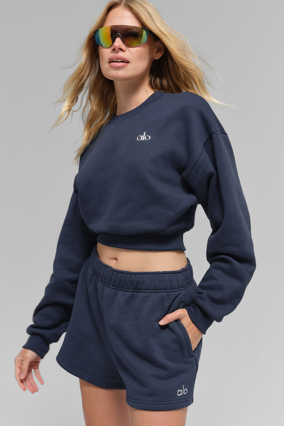 Accolade cropped crewneck sweatshirt