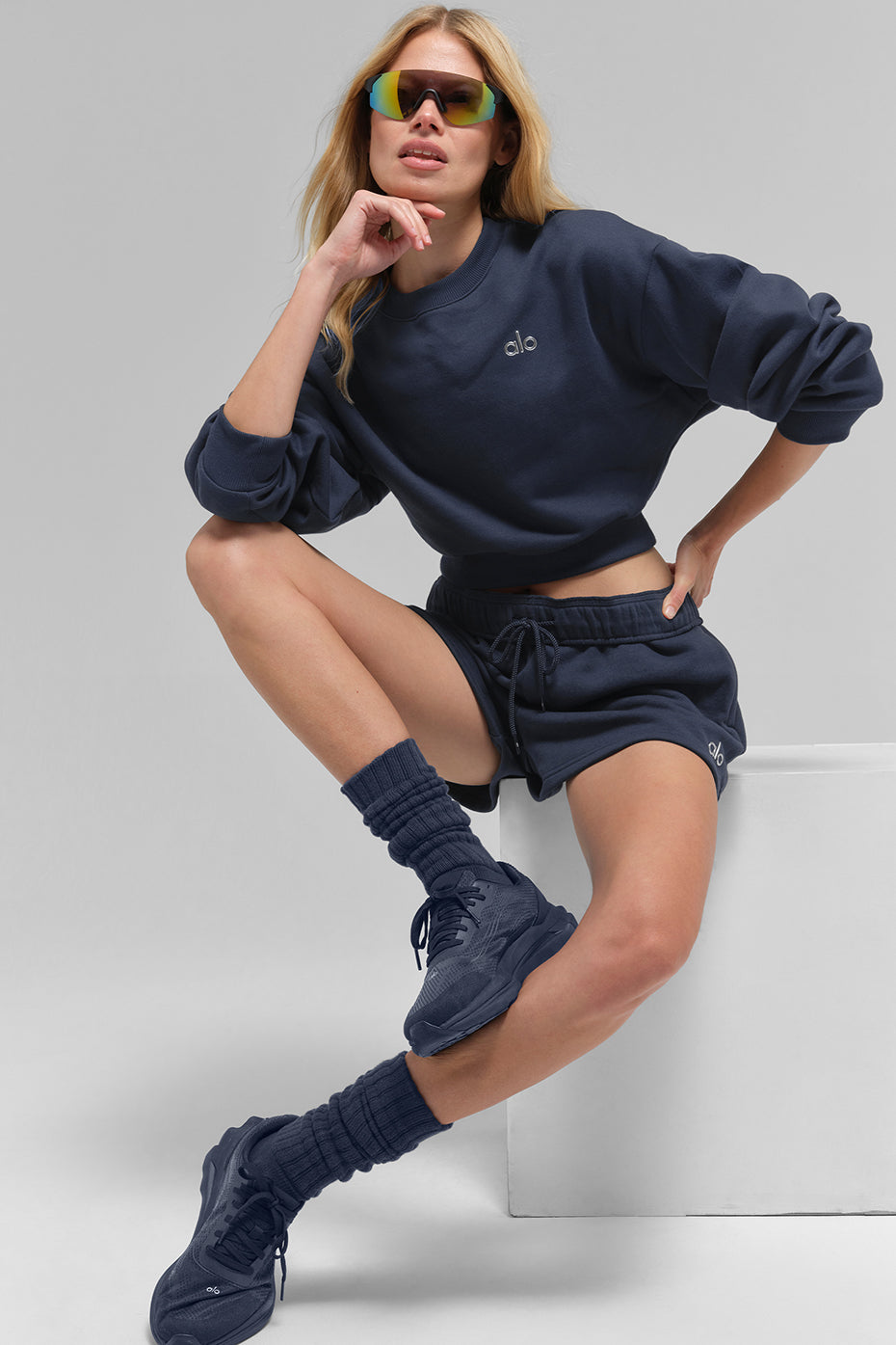 Accolade cropped crewneck sweatshirt