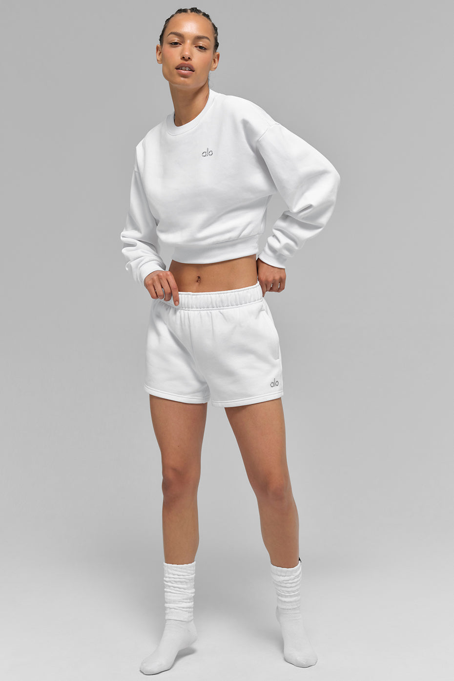 Accolade cropped crewneck sweatshirt