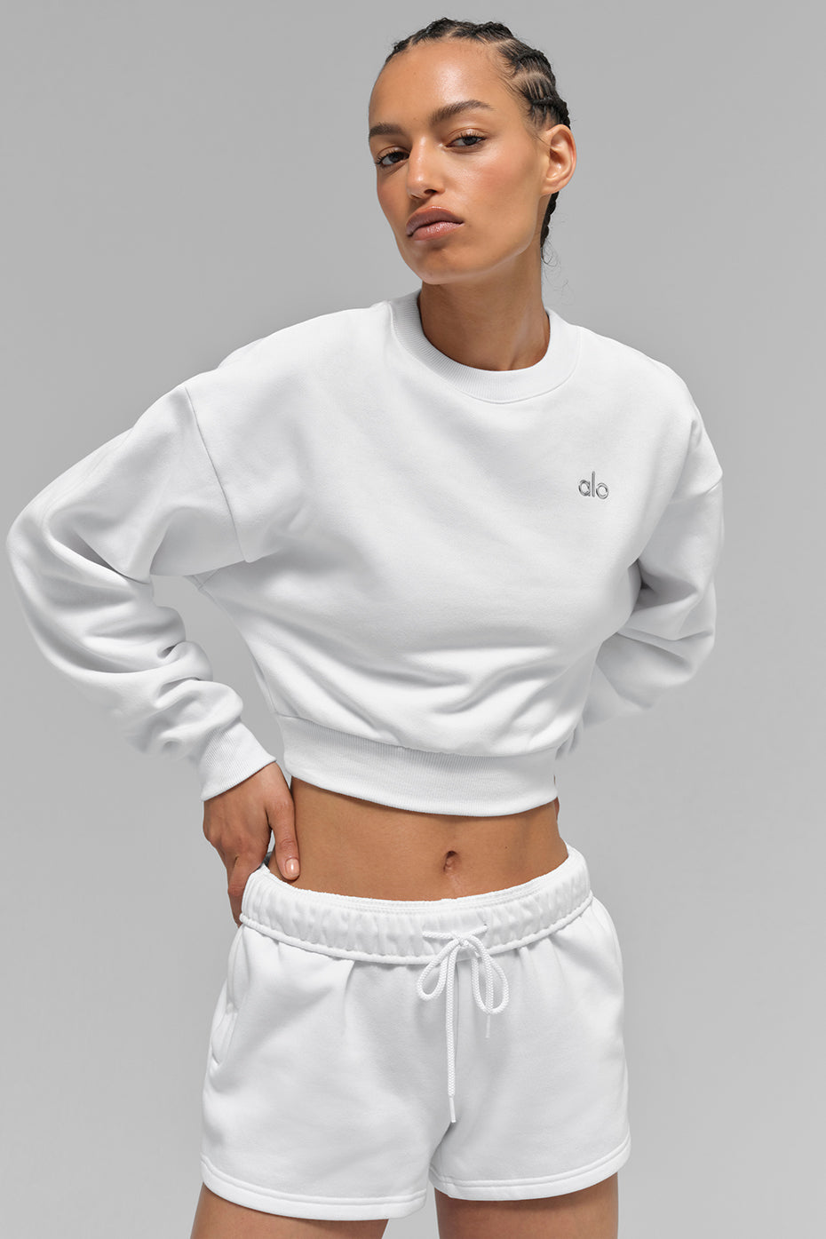 Accolade cropped crewneck sweatshirt