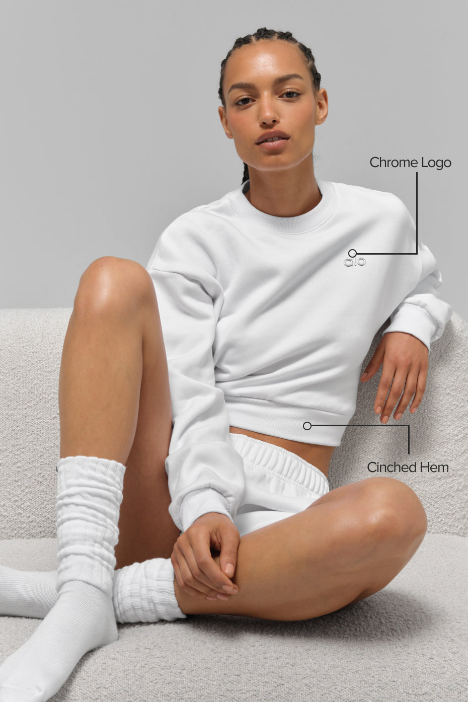 Accolade cropped crewneck sweatshirt