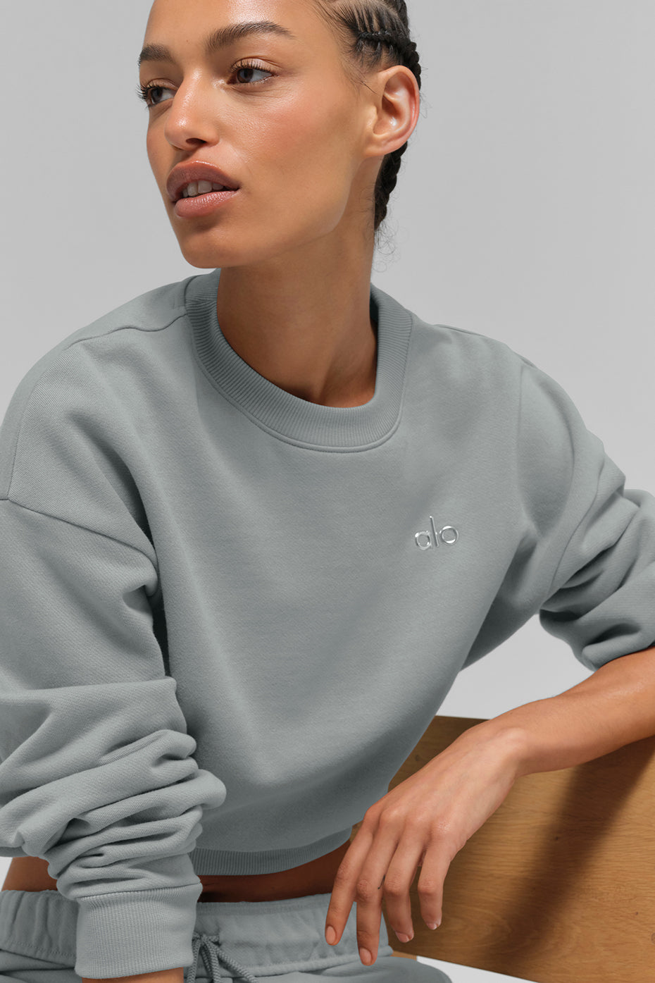 Accolade cropped crewneck sweatshirt
