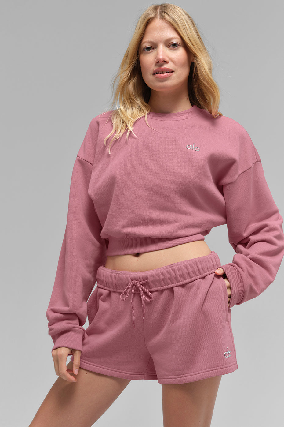 Accolade cropped crewneck sweatshirt