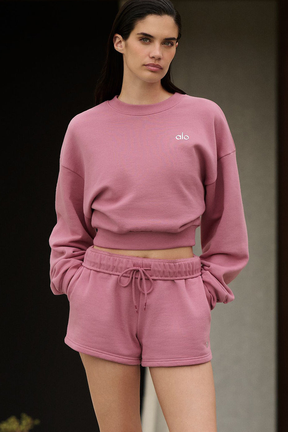 Accolade cropped crewneck sweatshirt