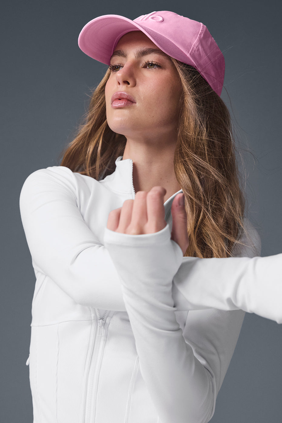 Airbrushed full-zip corset jacket