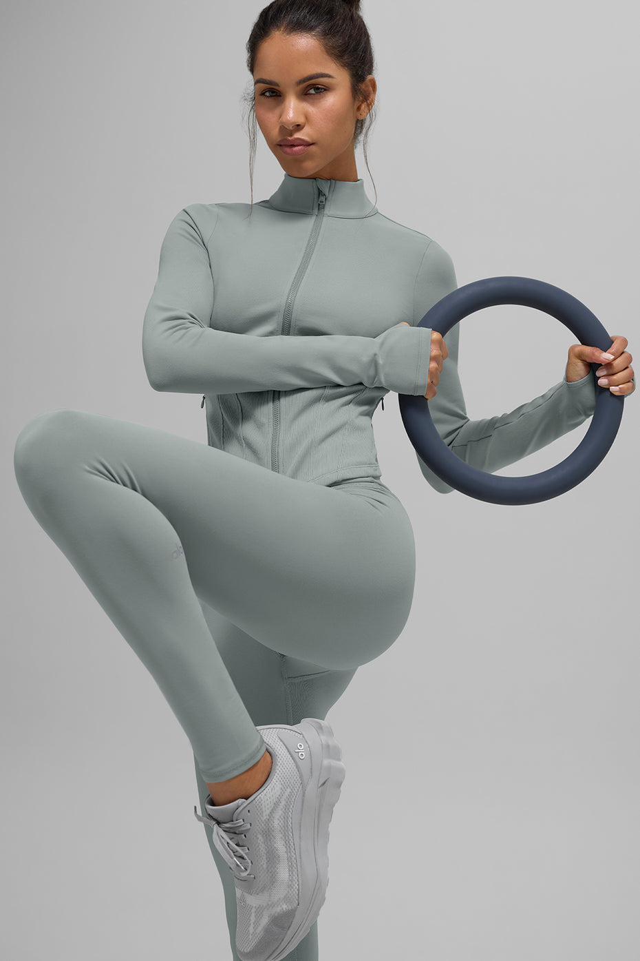 Airbrushed full-zip corset jacket