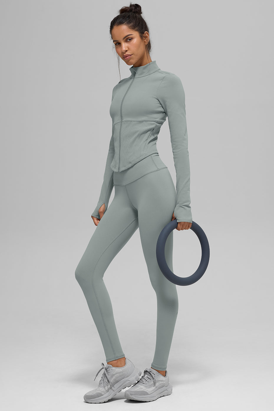 Airbrushed full-zip corset jacket