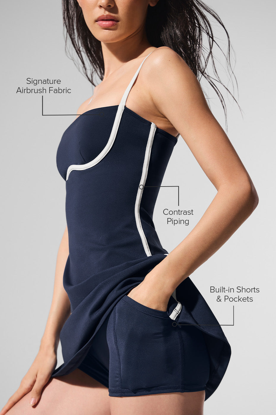 Airbrushed sleek dress