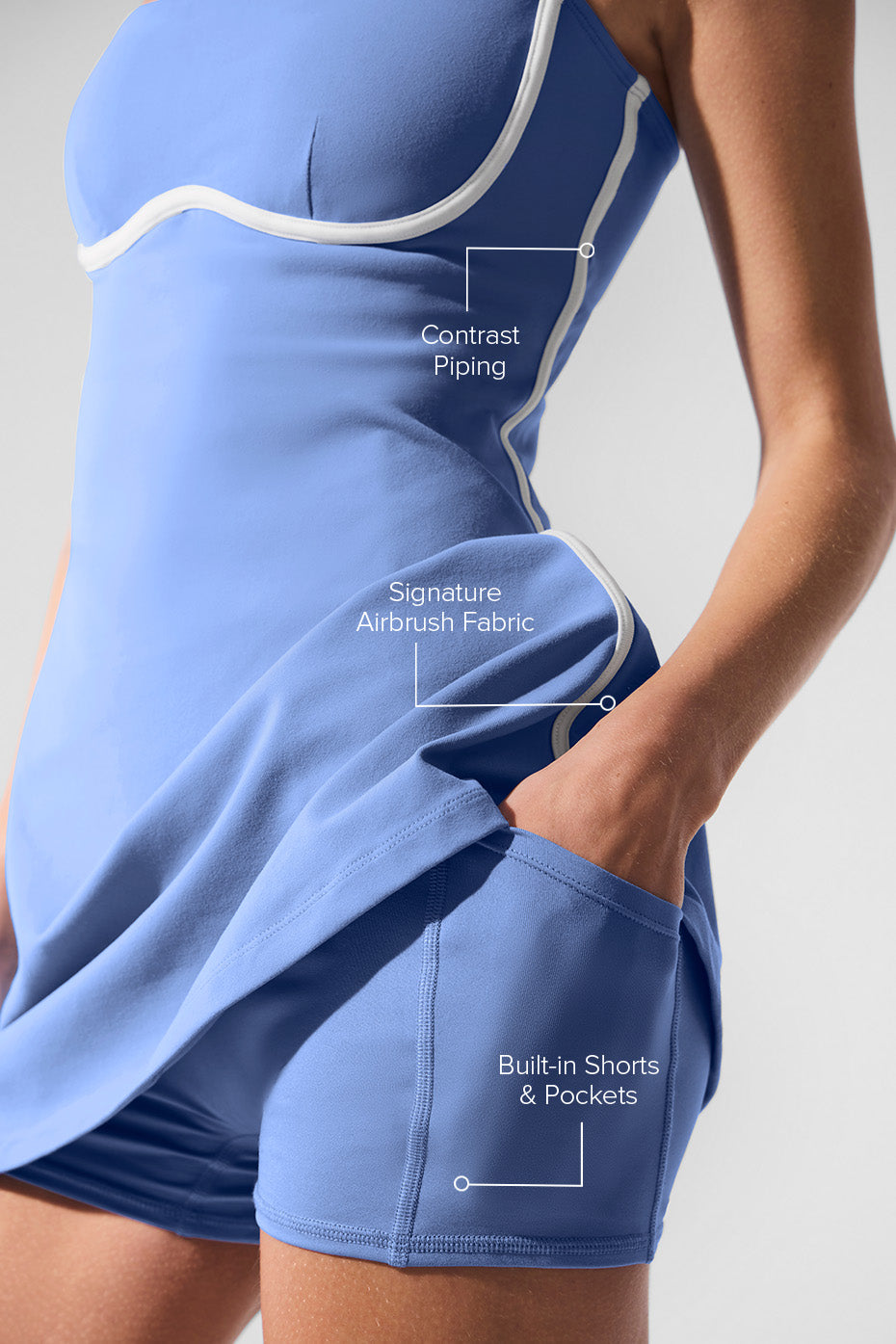 Airbrushed sleek dress