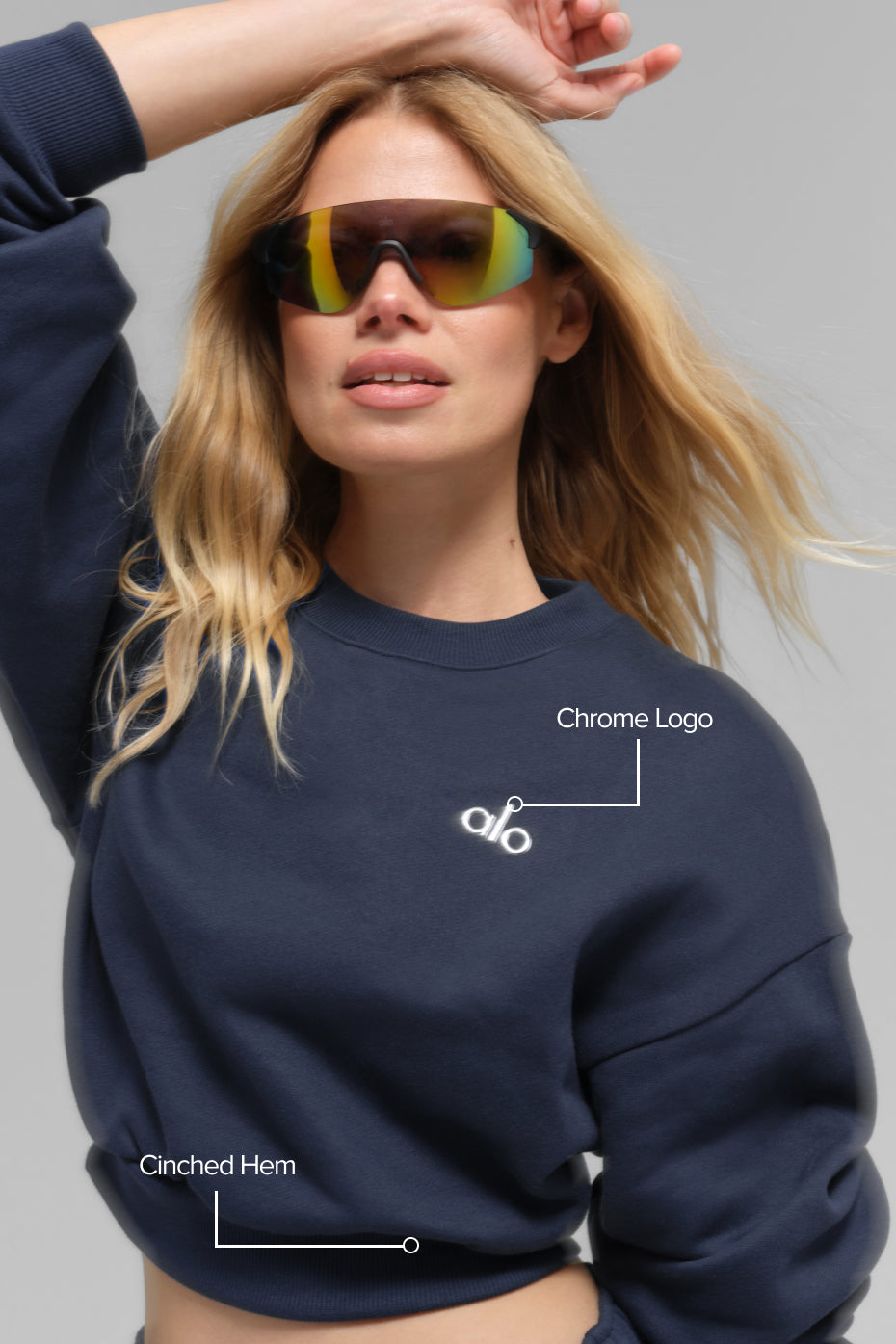 Accolade cropped crewneck sweatshirt (BESTSELLER)