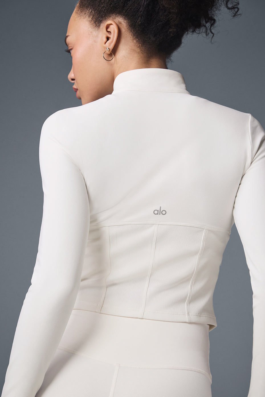 Airbrushed full-zip corset jacket