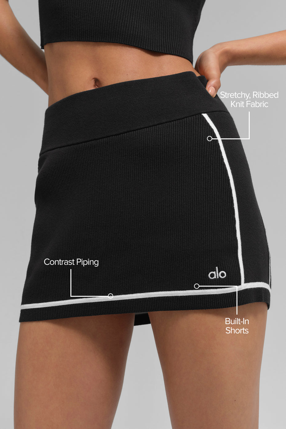 Highline ribbed knit mini skirt (NEW) (OUT OF STOCK)